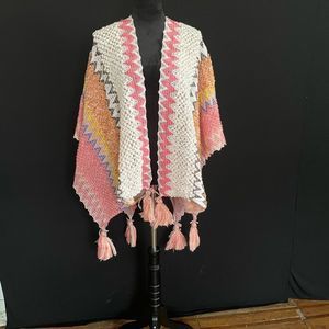 Tassel wrap in Pink & Orange.